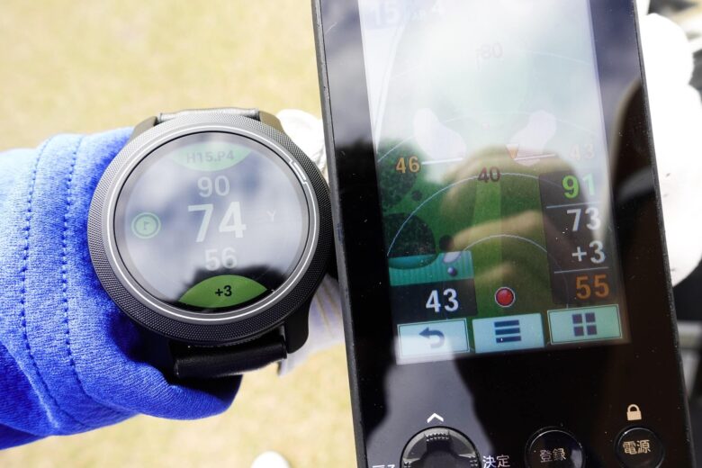 ゴルフバディaim W12時計型ゴルフナビの精度検証4